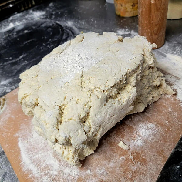 Scratch-made biscuit dough